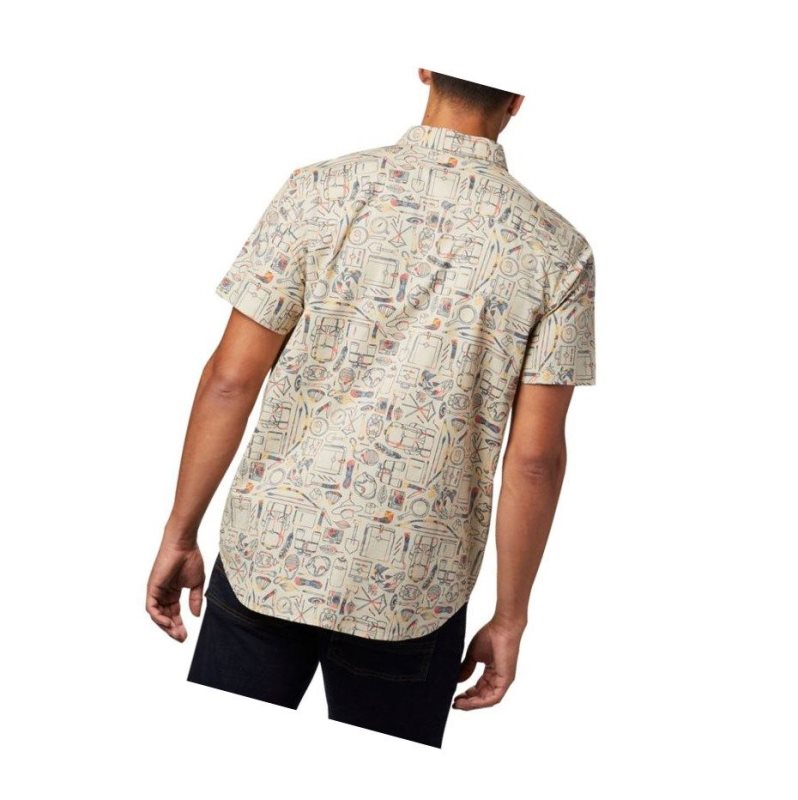 Koszule Columbia Rapid Rivers Printed Short Sleeve Męskie Khaki | 31XRVOLBI