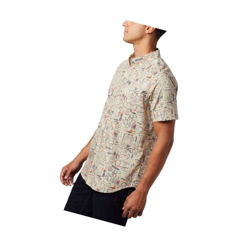 Koszule Columbia Rapid Rivers Printed Short Sleeve Męskie Khaki | 31XRVOLBI