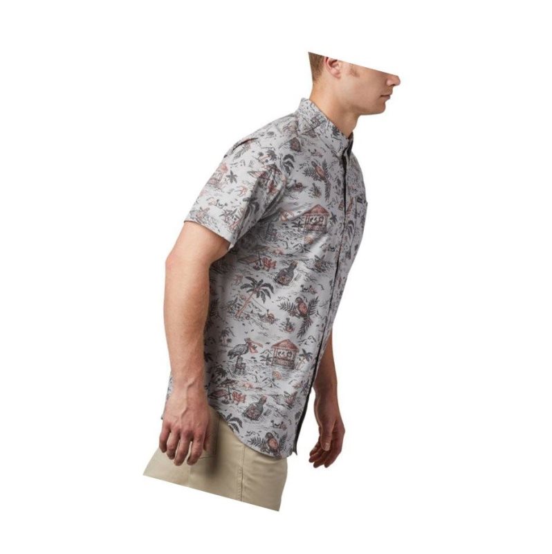 Koszule Columbia Rapid Rivers Printed Short Sleeve Męskie Szare | 19IBJRTGZ