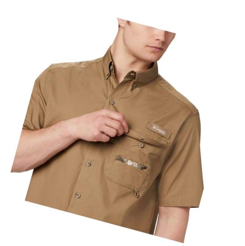 Koszule Columbia Sharptail Short Sleeve Męskie Brązowe | 57IFWYZVO