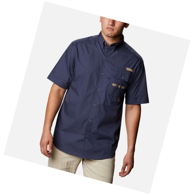 Koszule Columbia Sharptail Short Sleeve Męskie Granatowe | 54RVQXIYA