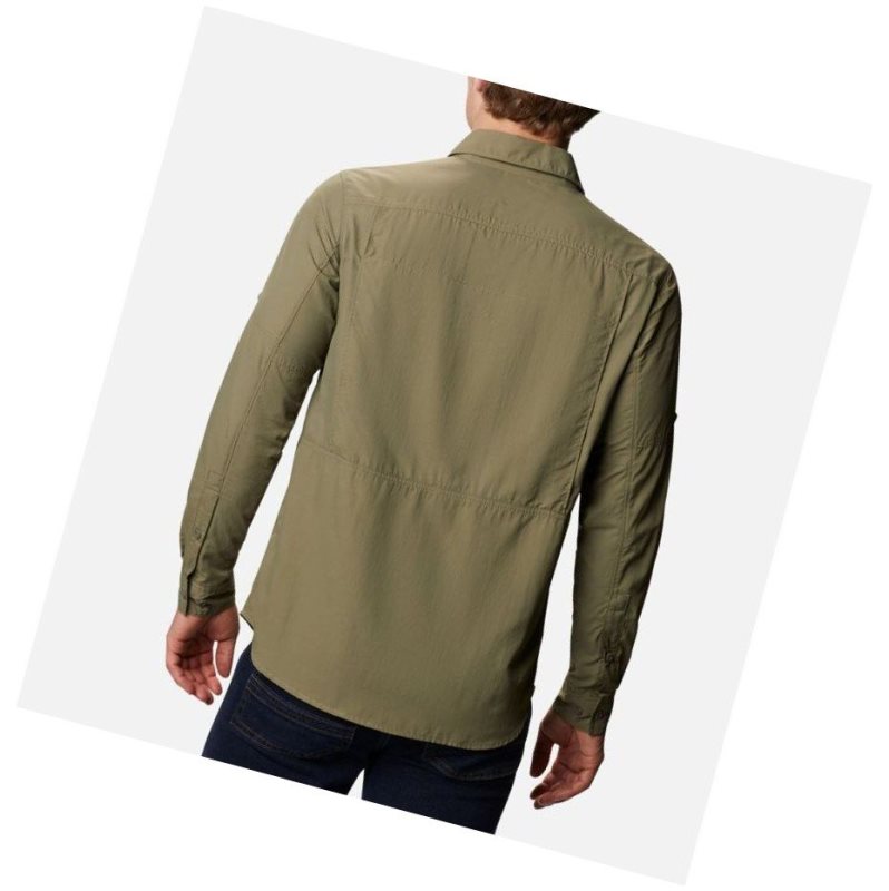 Koszule Columbia Silver Ridge 2.0 Long Sleeve Męskie Szare Zielone | 14DAETOLG