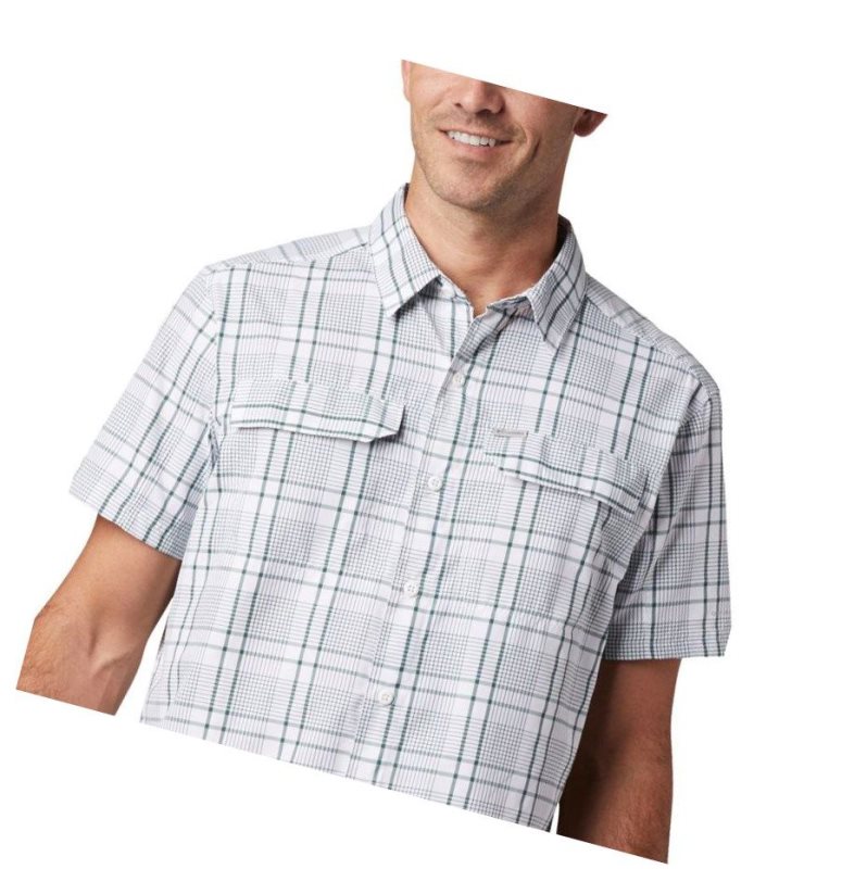 Koszule Columbia Silver Ridge 2.0 Multi Plaid Short Sleeve Męskie Zielone | 83CQJSWUZ