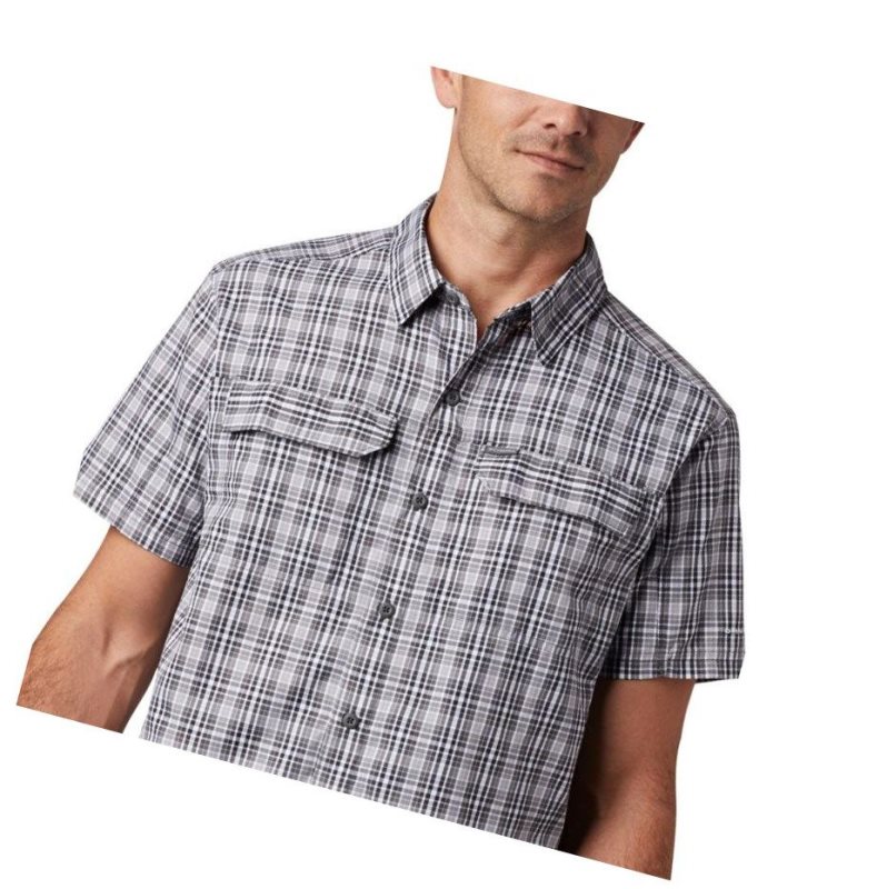 Koszule Columbia Silver Ridge 2.0 Multi Plaid Short Sleeve Męskie Czarne | 60YZDWEVX