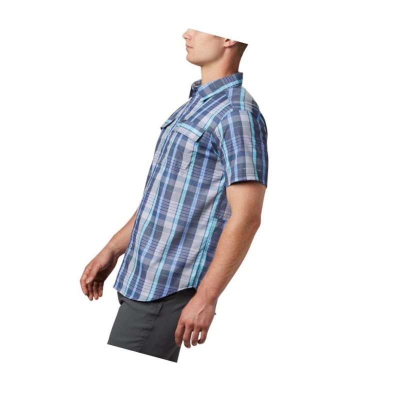 Koszule Columbia Silver Ridge 2.0 Multi Plaid Short Sleeve Męskie Niebieskie Kolorowe | 58ATVFPYR