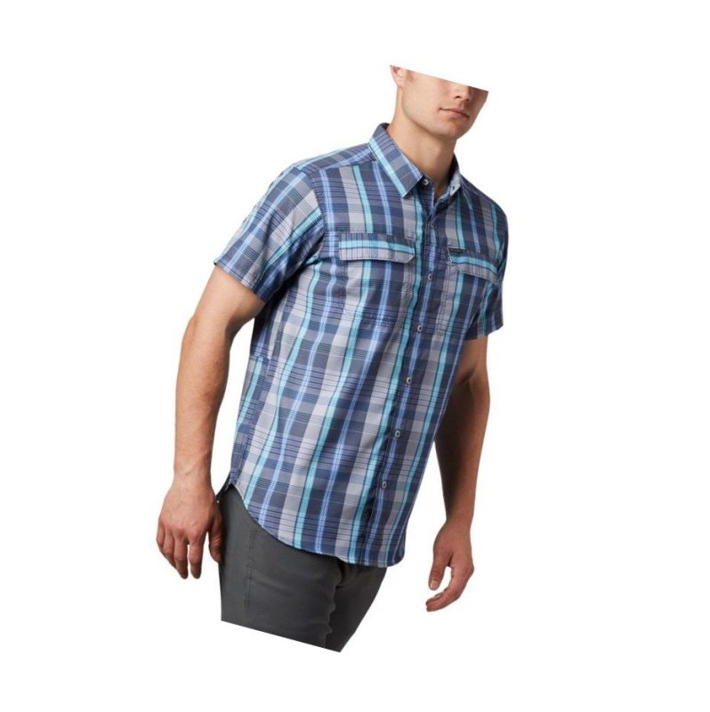 Koszule Columbia Silver Ridge 2.0 Multi Plaid Short Sleeve Męskie Niebieskie Kolorowe | 58ATVFPYR