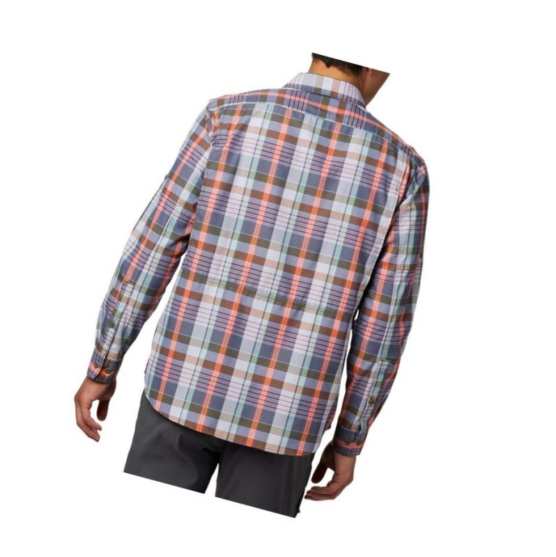 Koszule Columbia Silver Ridge 2.0 Plaid Long Sleeve Męskie Granatowe Kolorowe | 62ZYBKQPO