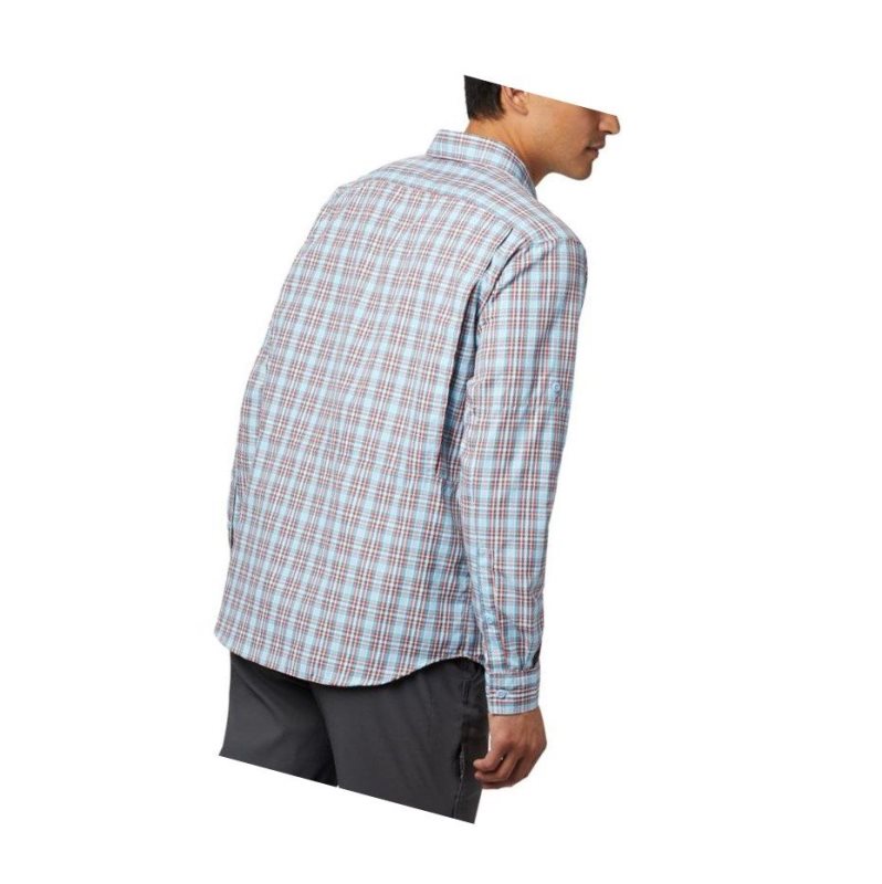 Koszule Columbia Silver Ridge 2.0 Plaid Long Sleeve Męskie Niebieskie | 58GJULSCD