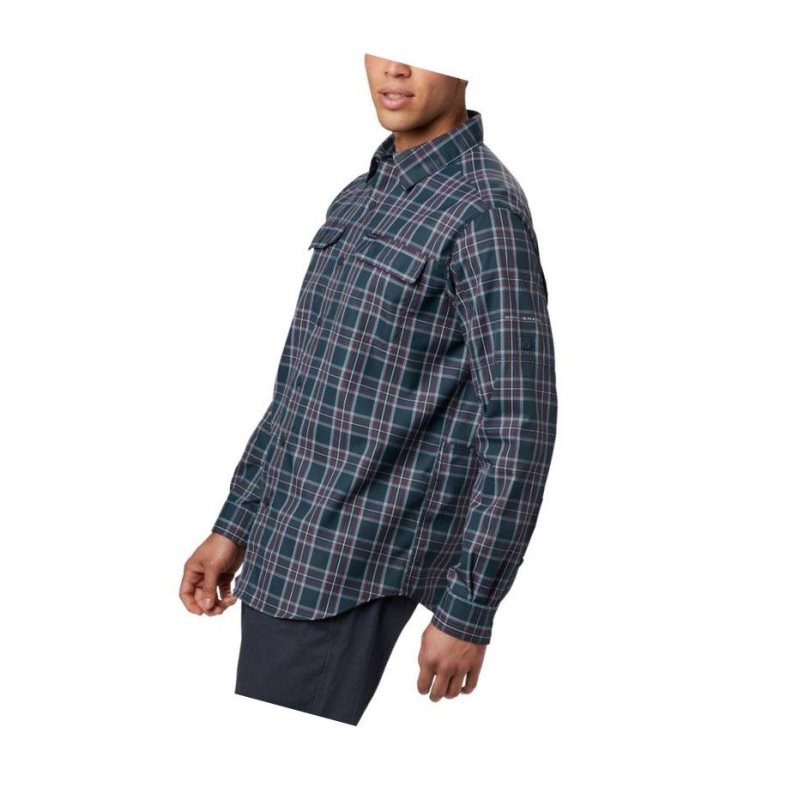 Koszule Columbia Silver Ridge 2.0 Plaid Long Sleeve Tall Męskie Szare | 49WVKEDLR