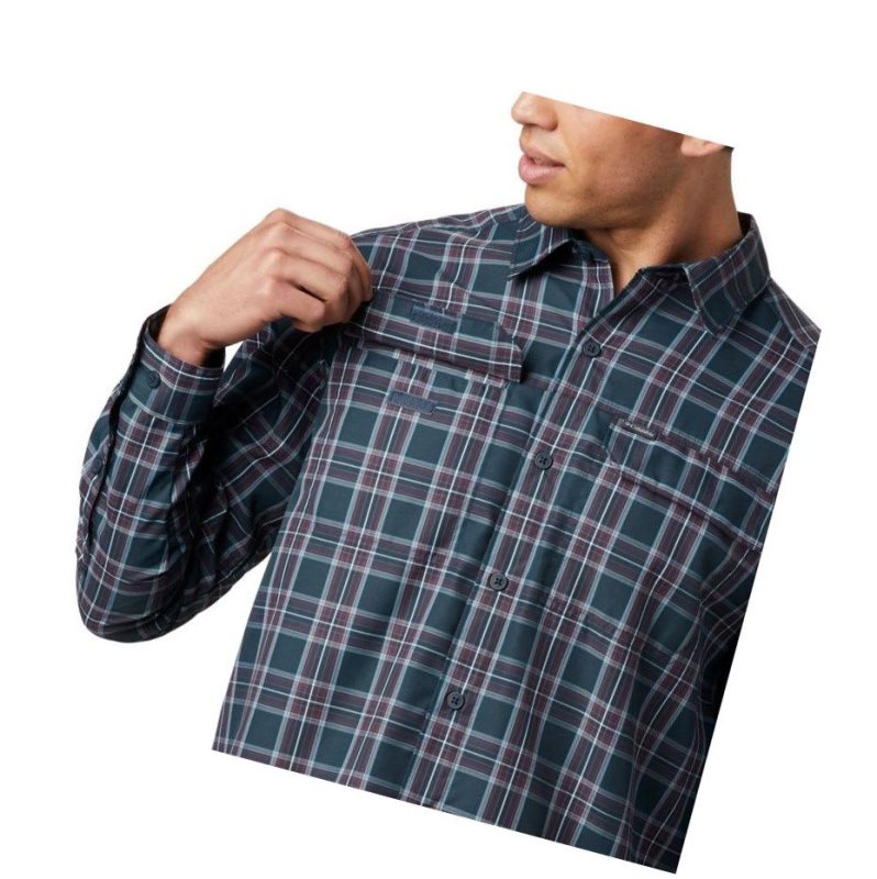 Koszule Columbia Silver Ridge 2.0 Plaid Long Sleeve Męskie Szare | 48KDCHXPU