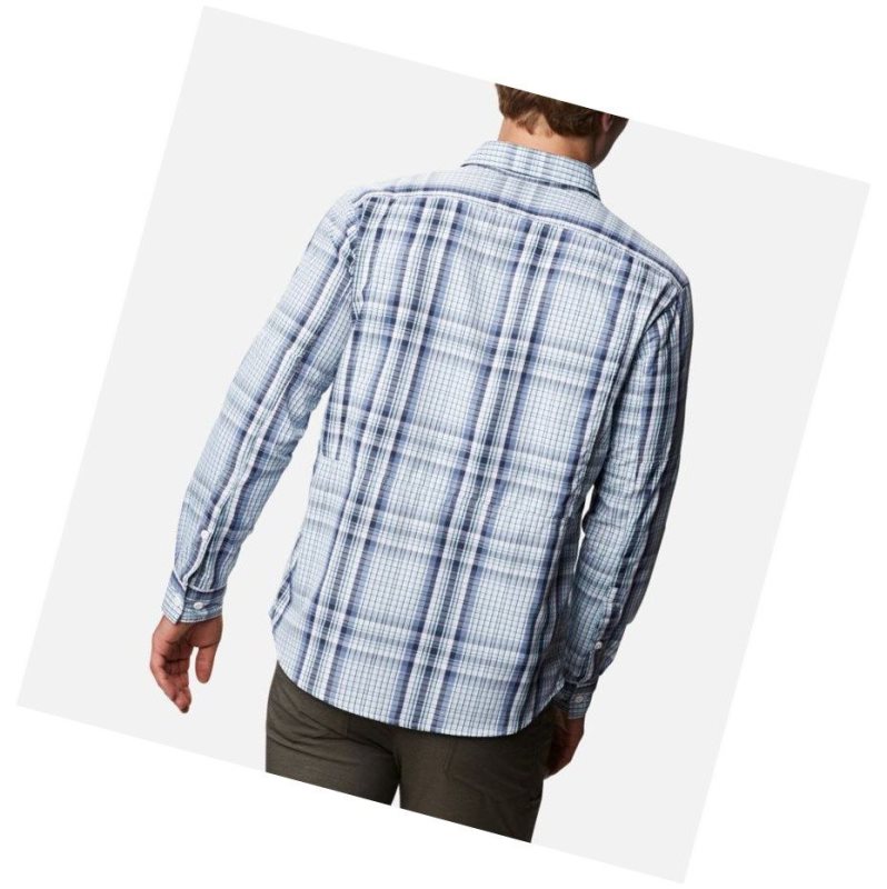 Koszule Columbia Silver Ridge 2.0 Plaid Long Sleeve Męskie Niebieskie Kolorowe | 45IUCVJBH