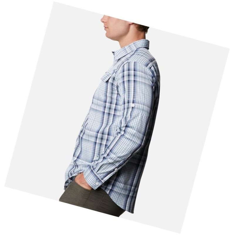 Koszule Columbia Silver Ridge 2.0 Plaid Long Sleeve Męskie Niebieskie Kolorowe | 45IUCVJBH