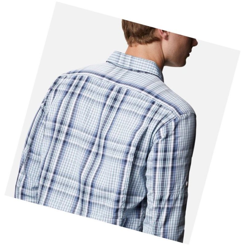 Koszule Columbia Silver Ridge 2.0 Plaid Long Sleeve Męskie Niebieskie Kolorowe | 45IUCVJBH