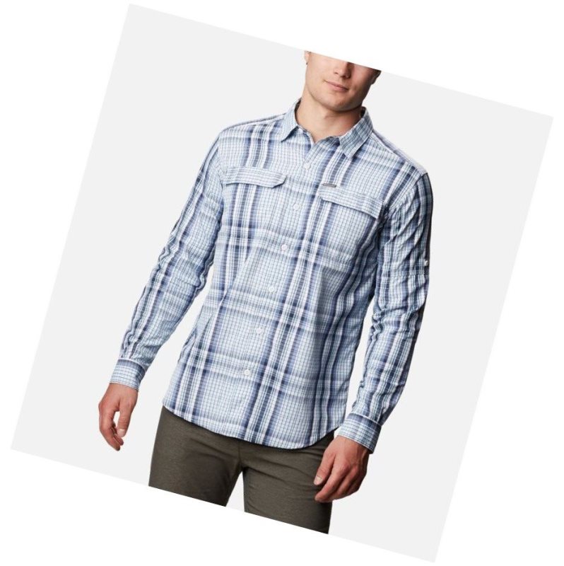 Koszule Columbia Silver Ridge 2.0 Plaid Long Sleeve Męskie Niebieskie Kolorowe | 45IUCVJBH