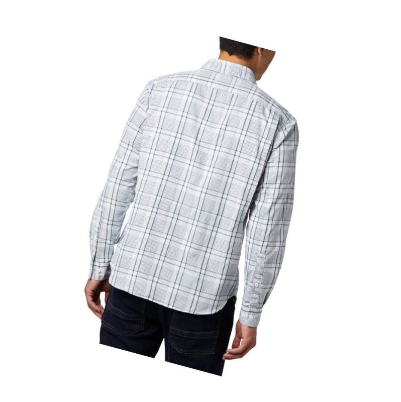 Koszule Columbia Silver Ridge 2.0 Plaid Long Sleeve Męskie Zielone | 89CAOHEGF