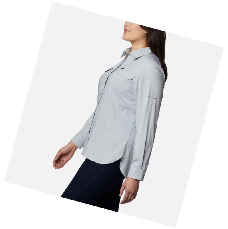 Koszule Columbia Silver Ridge Lite Long Sleeve Plus Size Damskie Szare | 40WHRBMFY