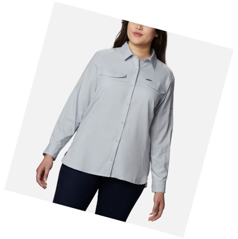 Koszule Columbia Silver Ridge Lite Long Sleeve Plus Size Damskie Szare | 40WHRBMFY