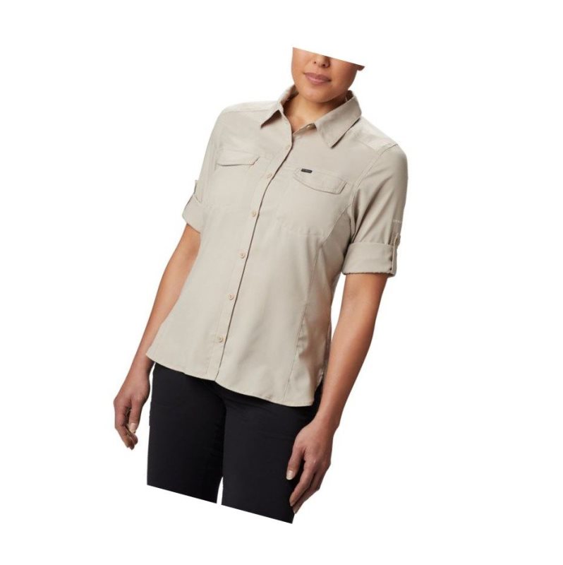 Koszule Columbia Silver Ridge Lite Long Sleeve Damskie Khaki | 90ROHUQBN