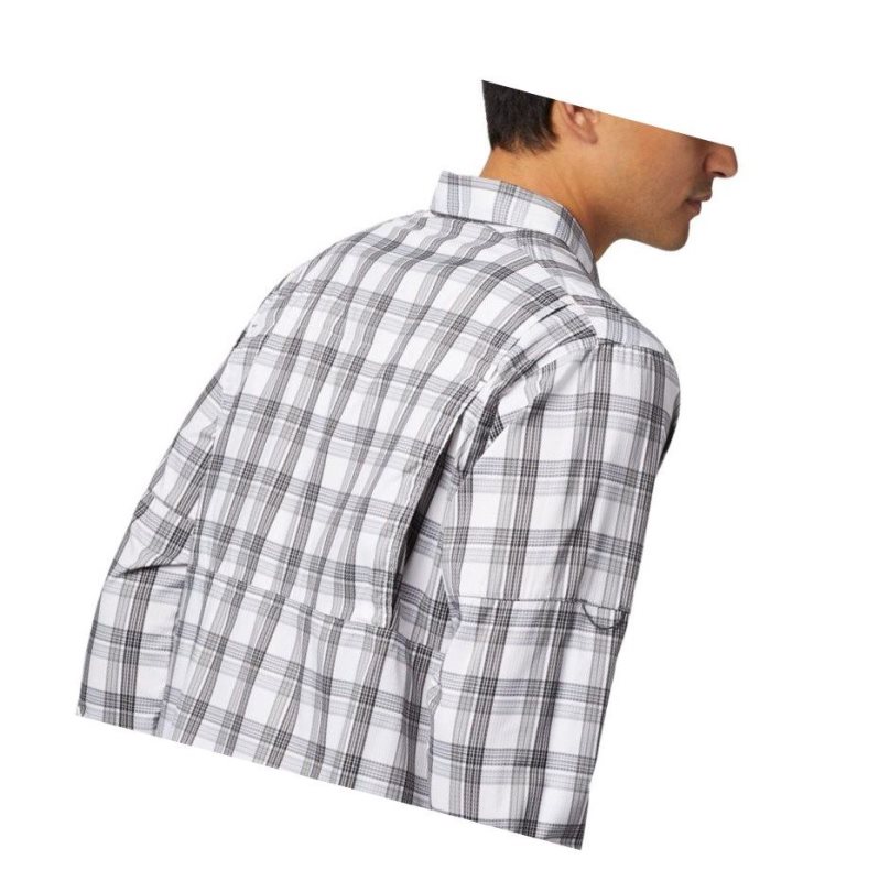 Koszule Columbia Silver Ridge Lite Plaid Long Sleeve Męskie Szare | 69LRFISQX