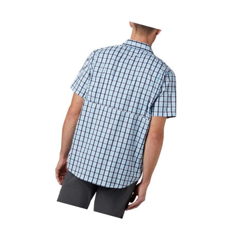 Koszule Columbia Silver Ridge Lite Plaid Short Sleeve Big Męskie Granatowe | 65LFURVYM