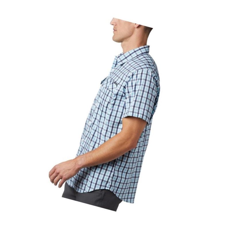 Koszule Columbia Silver Ridge Lite Plaid Short Sleeve Big Męskie Granatowe | 65LFURVYM