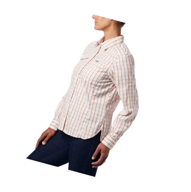 Koszule Columbia Silver Ridge Lite Plaid Long Sleeve Damskie Różowe | 65KERBWQY