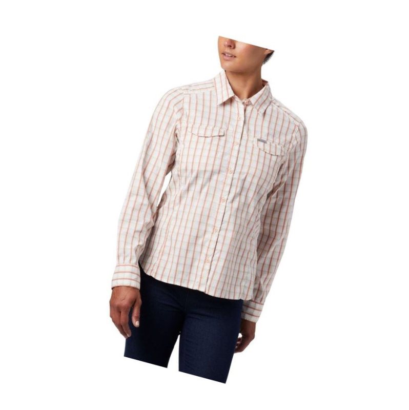 Koszule Columbia Silver Ridge Lite Plaid Long Sleeve Damskie Różowe | 65KERBWQY