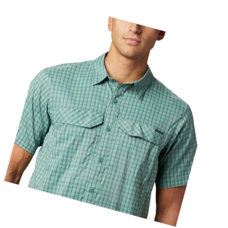 Koszule Columbia Silver Ridge Lite Plaid Short Sleeve Męskie Zielone | 53WOPTQGA