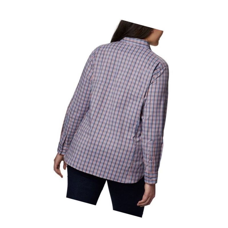 Koszule Columbia Silver Ridge Lite Plaid Long Sleeve Plus Size Damskie Kolorowe | 23PXYSTRC