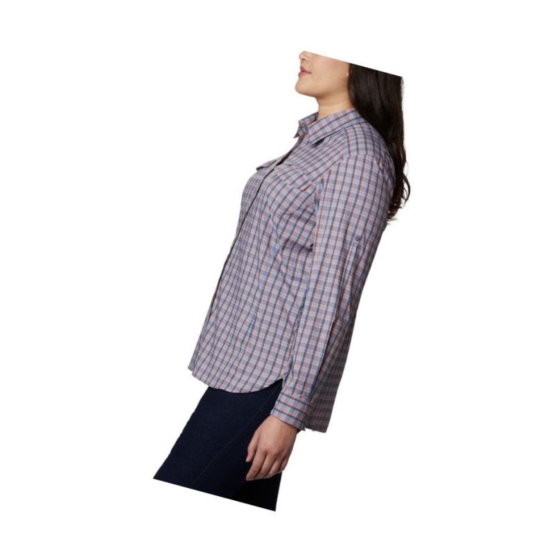 Koszule Columbia Silver Ridge Lite Plaid Long Sleeve Plus Size Damskie Kolorowe | 23PXYSTRC