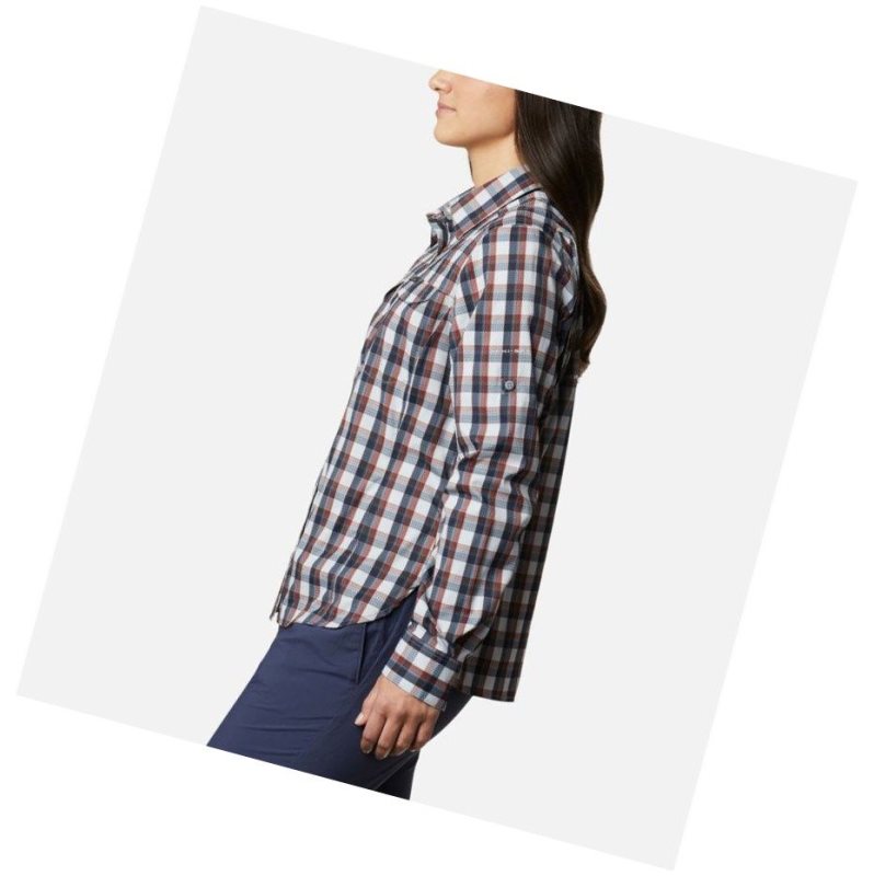 Koszule Columbia Silver Ridge Lite Plaid Long Sleeve Damskie Szare | 18HCPSMLX