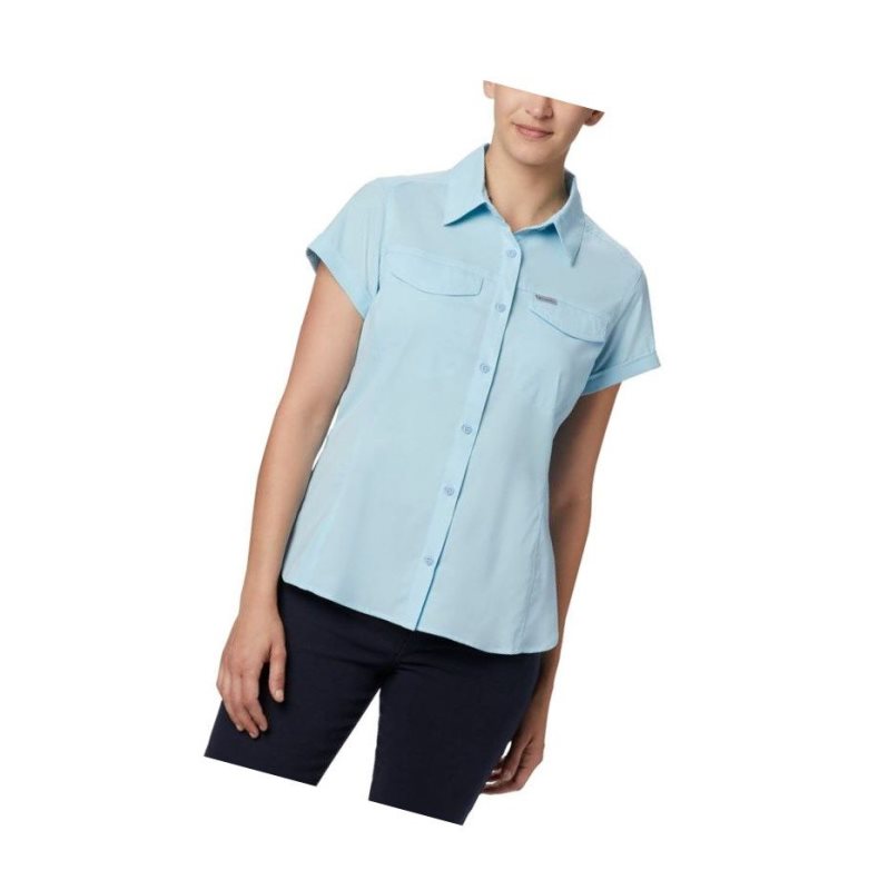 Koszule Columbia Silver Ridge Lite Short Sleeve Damskie Niebieskie | 97BIPKNQE