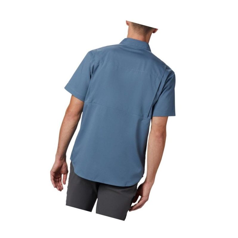 Koszule Columbia Silver Ridge Lite Short Sleeve Męskie Niebieskie | 35ODBXLVJ