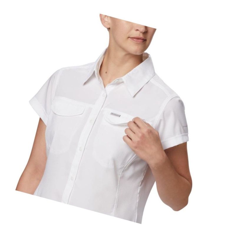 Koszule Columbia Silver Ridge Lite Short Sleeve Damskie Białe | 21OENHZYU