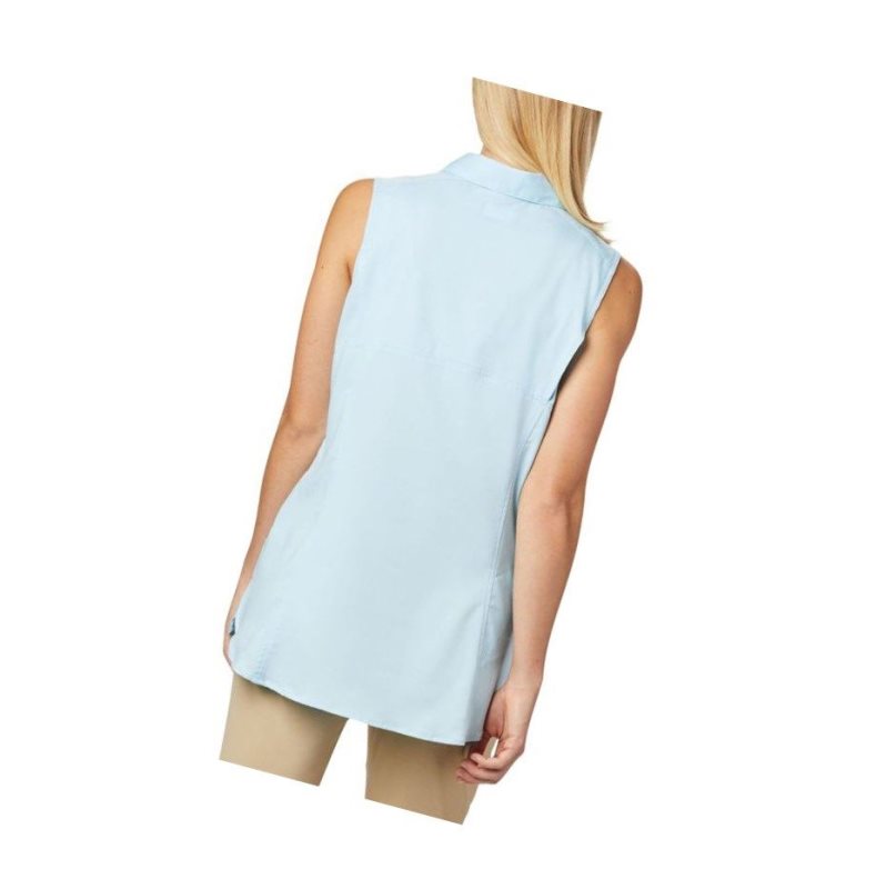 Koszule Columbia Silver Ridge Lite Sleeveless Damskie Niebieskie | 53JEZOHCX