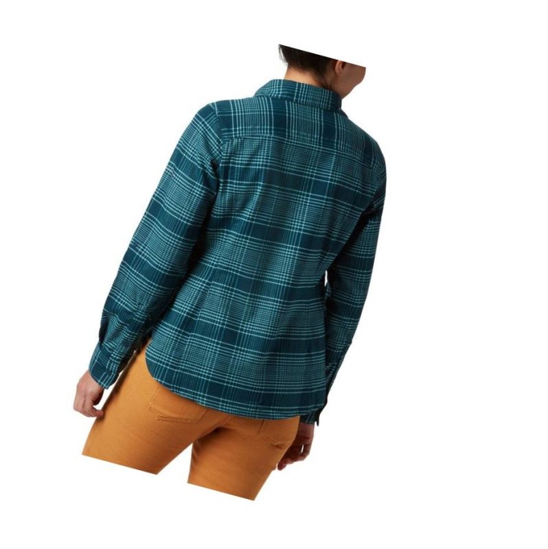 Koszule Columbia Silver Ridge Long Sleeve Flannel Top Damskie Niebieskie | 03MHZYKLW