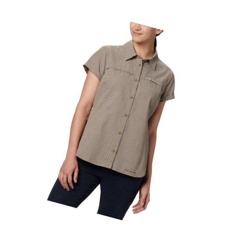 Koszule Columbia Silver Ridge Novelty Short Sleeve Damskie Oliwkowe | 87IUHXJCP