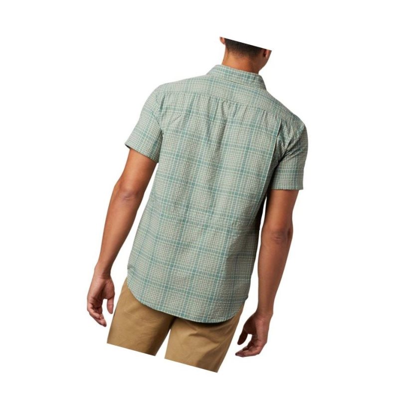 Koszule Columbia Silver Ridge Short Sleeve Seersucker Męskie Zielone | 32WJYCRSH