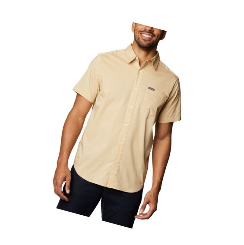 Koszule Columbia Spring Time Short Sleeve Męskie Brązowe | 81KOHANGD