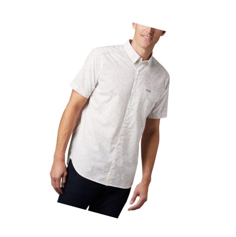 Koszule Columbia Summer Chill Short Sleeve Męskie Białe | 93EJZCTMR