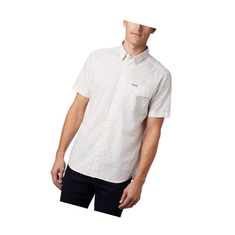 Koszule Columbia Summer Chill Short Sleeve Męskie Białe | 93EJZCTMR