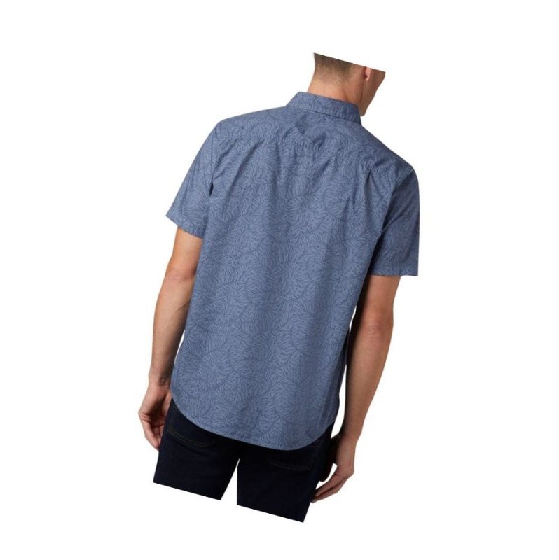 Koszule Columbia Summer Chill Short Sleeve Męskie Niebieskie | 03AGZWDFQ