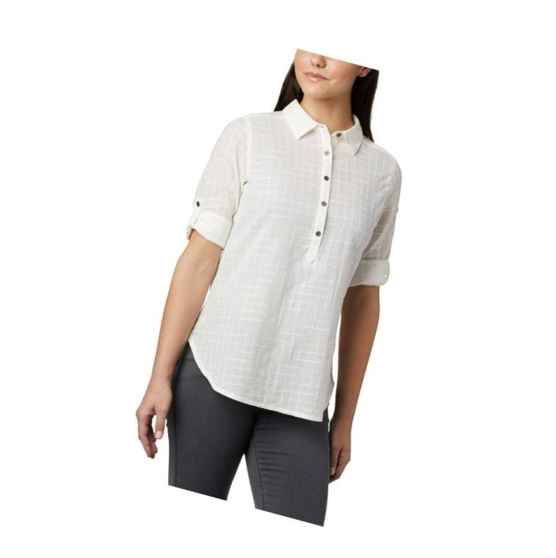 Koszule Columbia Summer Ease Popover Tunic Damskie Białe | 72XMJPBST