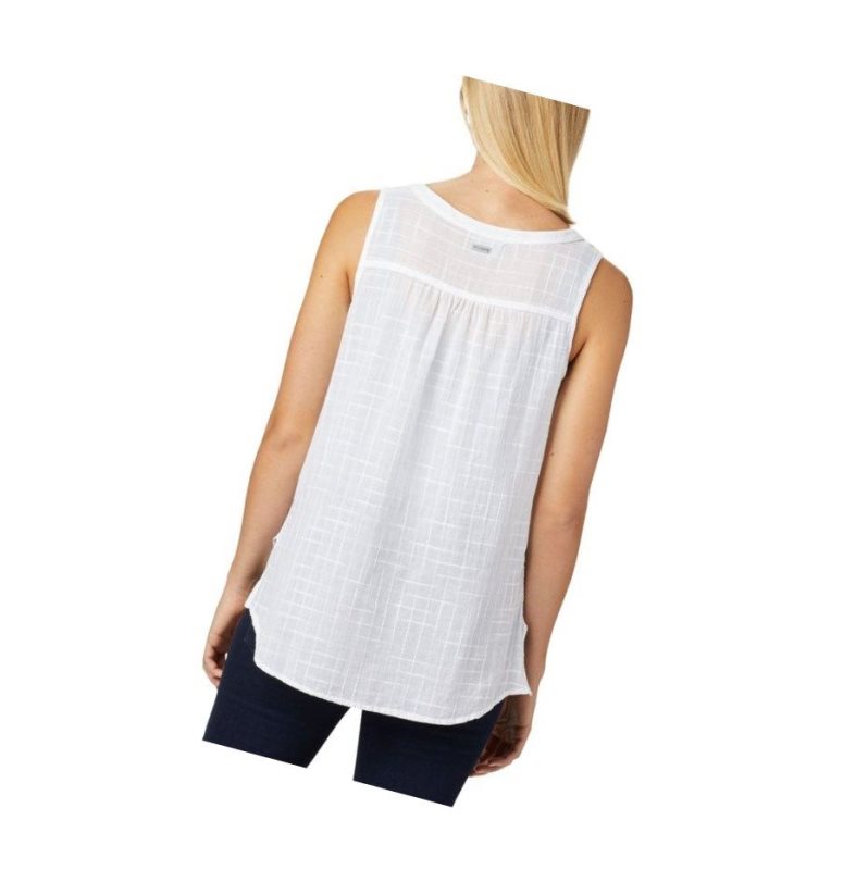 Koszule Columbia Summer Ease Sleeveless Damskie Białe | 47ZKJVBYO