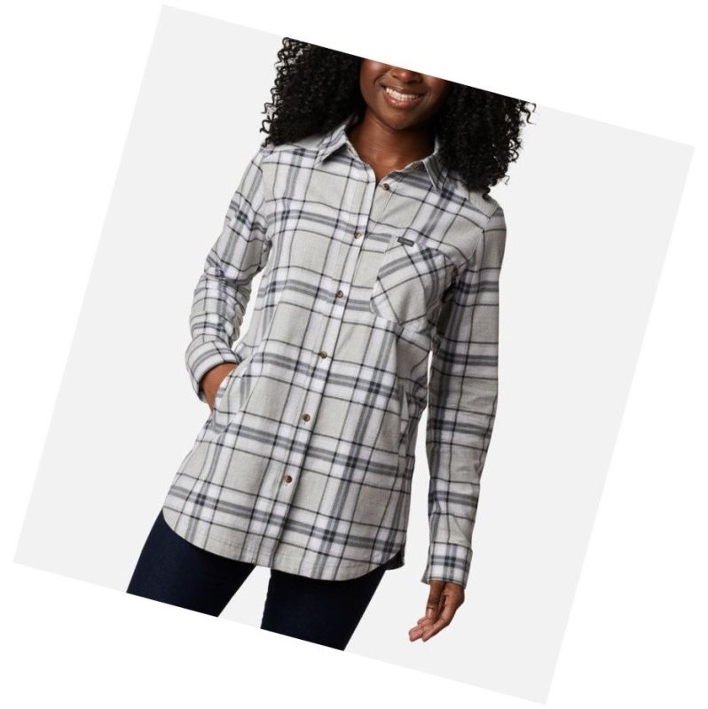 Koszule Columbia Sunday Summit Plaid Tunic Damskie Ciemny Szare | 60YHOILJW