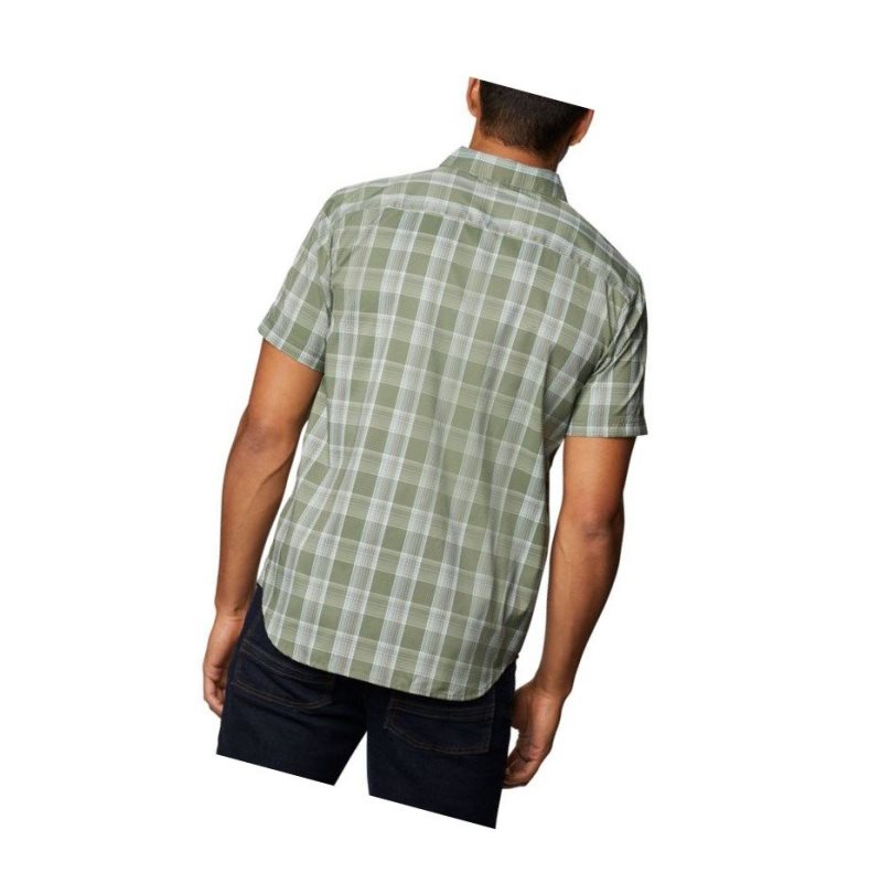 Koszule Columbia Thirty Mile Ledge Short Sleeve Męskie Szare Zielone | 23JYOZXSW