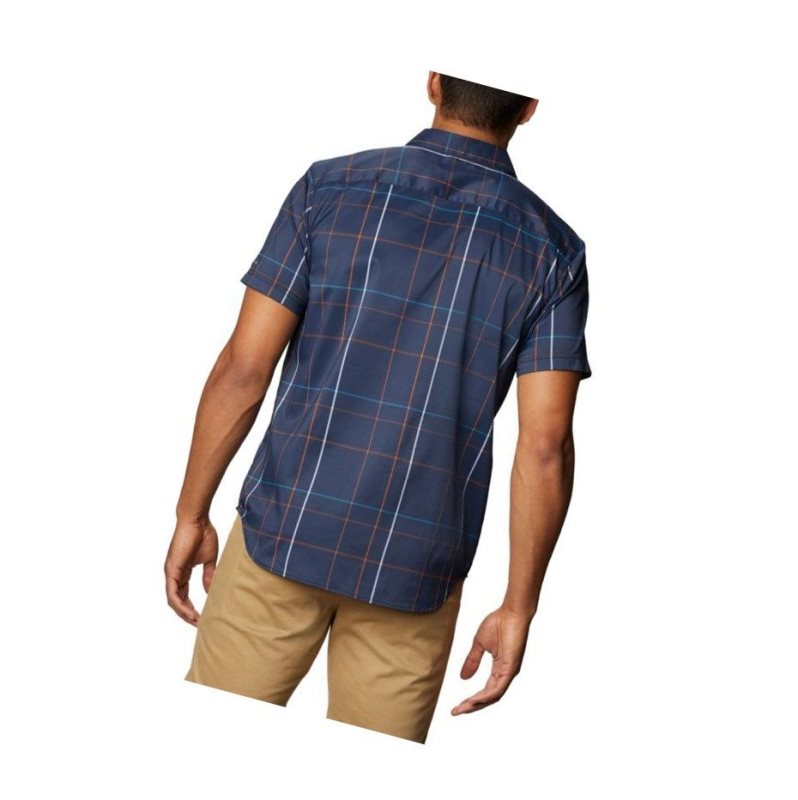 Koszule Columbia Thirty Mile Ledge Short Sleeve Męskie Granatowe | 14CPUHENR