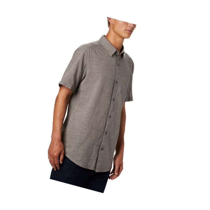 Koszule Columbia Under Exposure Yarn Dye Short Sleeve Tall Męskie Szare | 20BWPDTMK