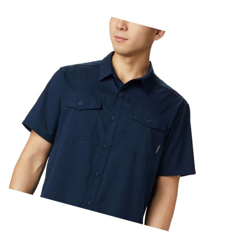 Koszule Columbia Utilizer II Solid Short Sleeve Big Męskie Granatowe | 76CUZVSXR