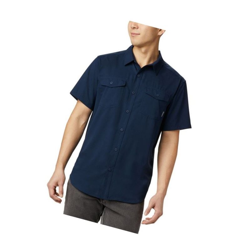 Koszule Columbia Utilizer II Solid Short Sleeve Big Męskie Granatowe | 76CUZVSXR